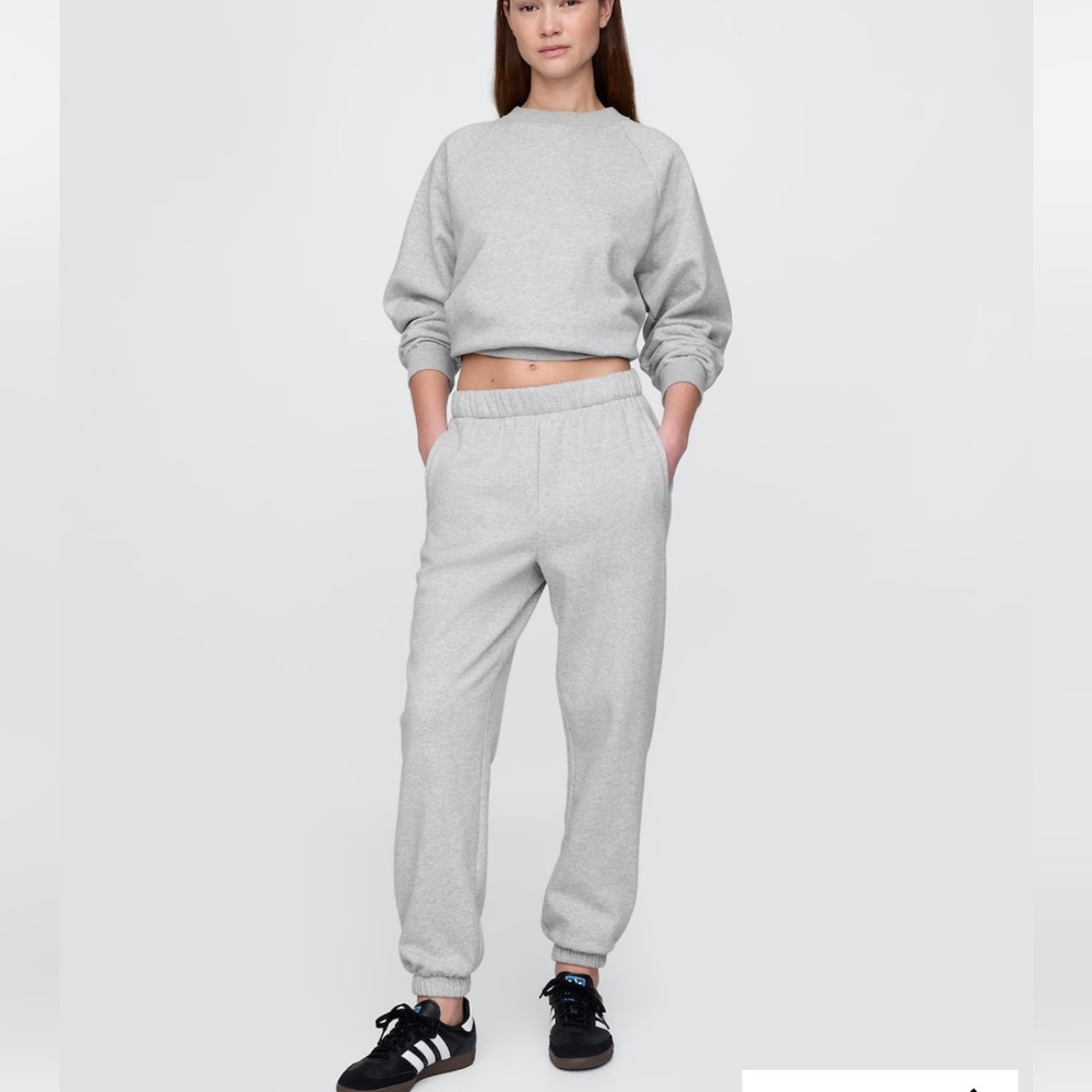 Gap High Rise Boyfriend Jogger Sweatpants Heather Grey
